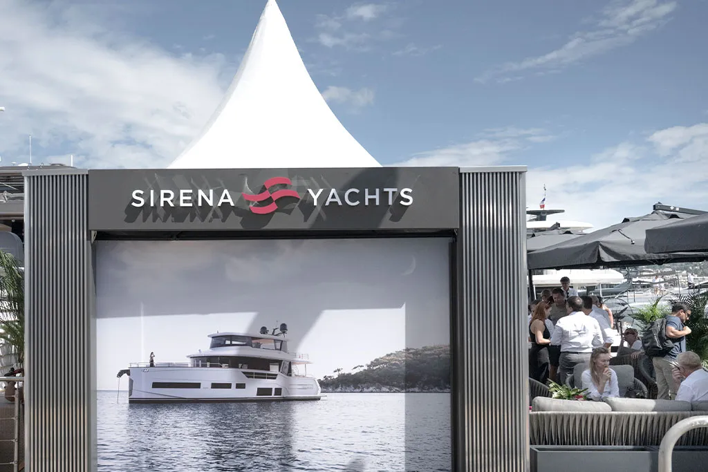 Sirena Yachts brand pavilion boat show event