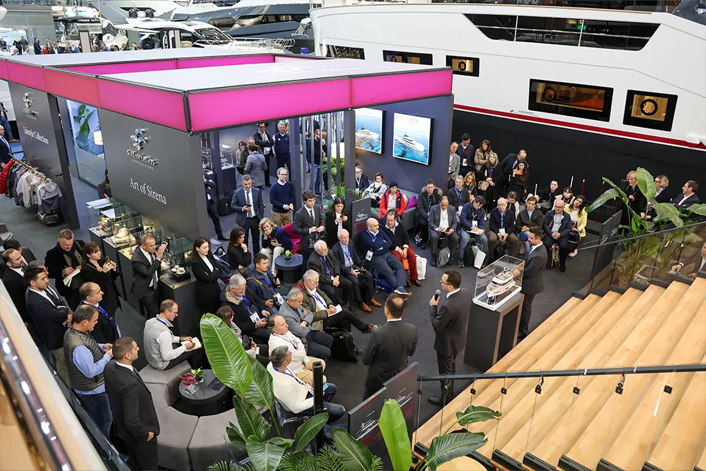 Crowd at the Sirena Yachts stand at Boot Düsseldorf