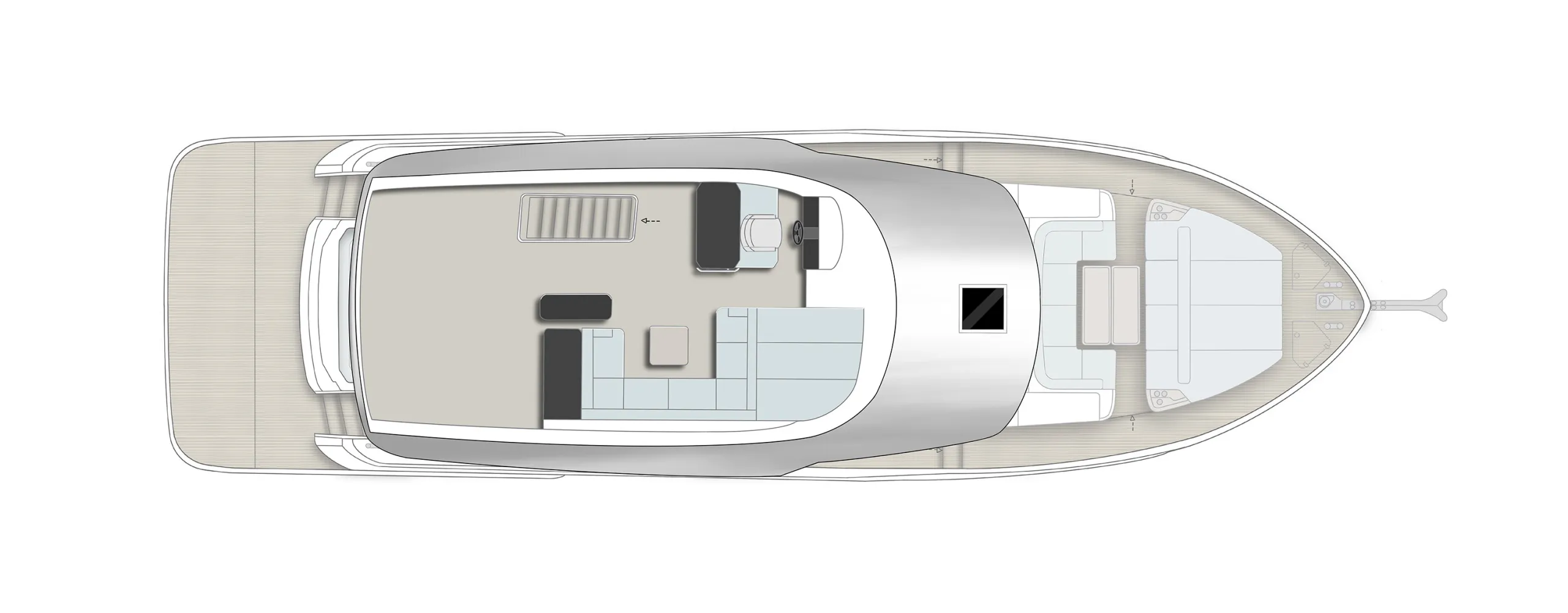 Sirena 60 flybridge deck plan