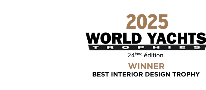 We are proud to announce that the Sirena 60 was honored with the Best Interior Design Trophy from World Yacht Trophies.