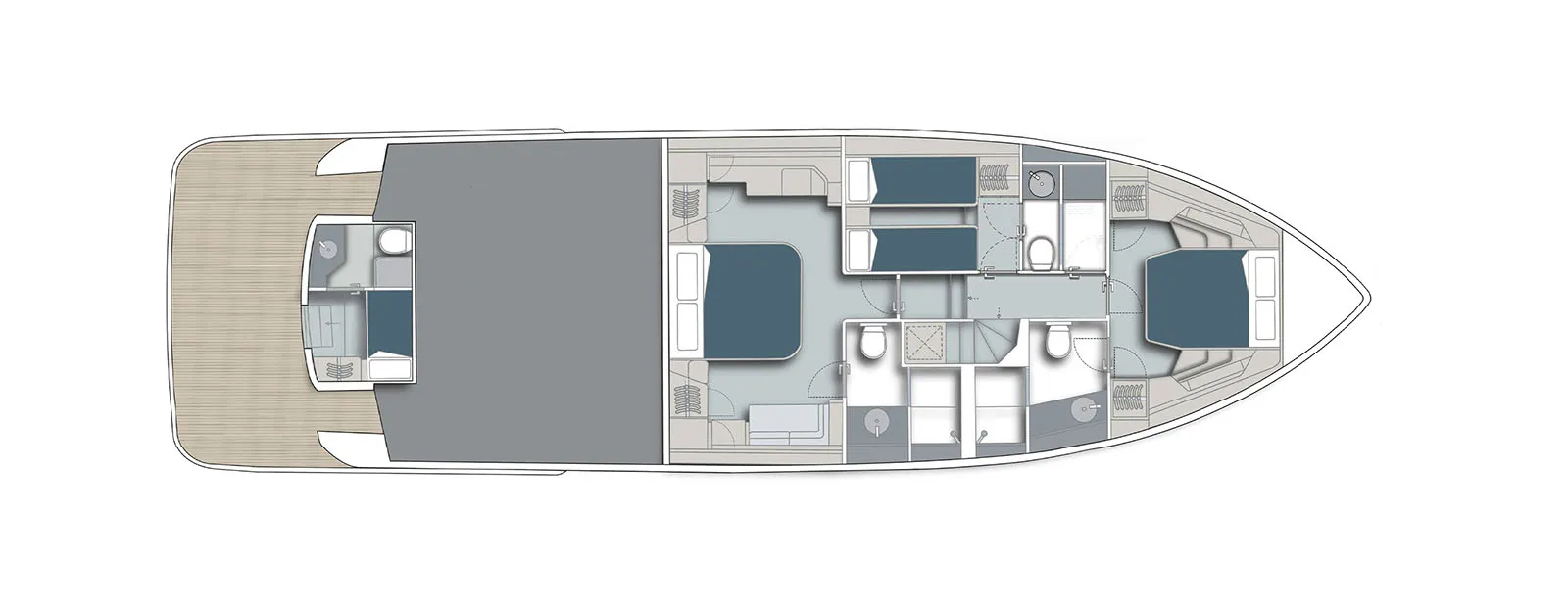 Sirena 60 lower deck plan